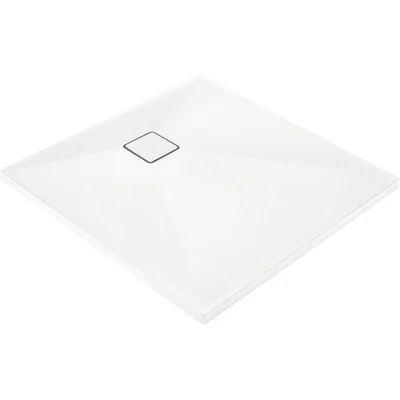 Cadita dus compozit slim patrata alba 80x80 cm Deante Correo Square
