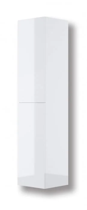 Dulap de baie suspendat, coloana, cu doua usi, 160 cm, alb, MDF, Deante Prizma