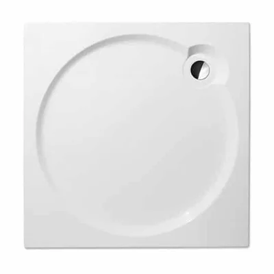 cadita de dus patrata din acril alba 90x90x12 5 cm sifon inclus roth aloha p