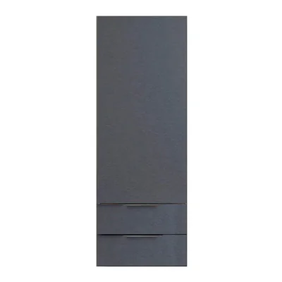 Dulap baie suspendat KolpaSan Malaya 45 cm cu 2 sertare si o usa, gri inchis