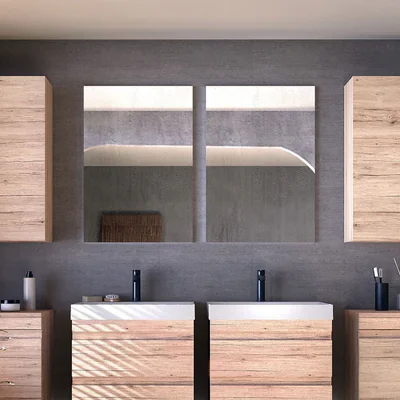 dulap suspendat stejar 50 cm cu oglinda si o usa kolpasan naomi