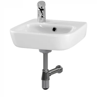 lavoar baie suspendat 40 cm alb lucios montare baterie colt cersanit facile