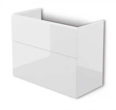 Dulap baie suspendat 80x60x38.5cm pentru lavoar, alb lucios, MDF, Deante Prizma