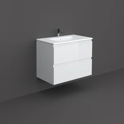 Mobilier suspendat incastrabil pentru lavoar, Joy, 80 cm alb, Rak