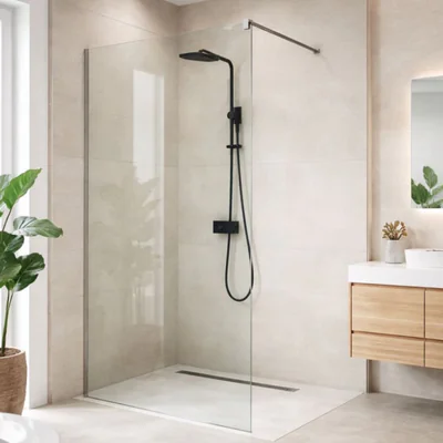 Paravan dus 90x200 cm cu sticla securizata 6 mm, protectie sticla Aquaperle, Easy Sanswiss