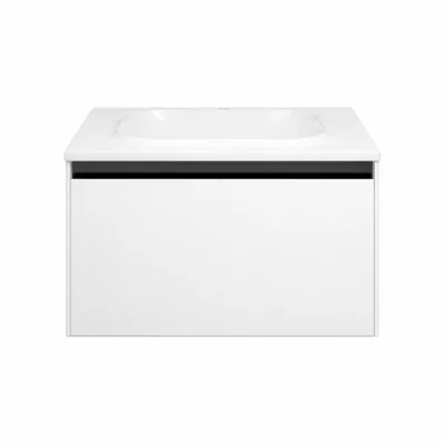 Set dulap baie cu lavoar inclus Kolpasan Pandora, 75 cm, alb