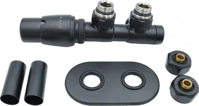 Supapa termostatica, titan mat, pentru calorifer baie, stanga, Deante