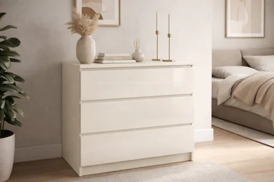 Comoda Aria 3 sertare Alb 70x40x77 cm