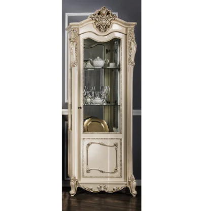 vitrina living gioconda lux crem lucios 80x54x227 cm