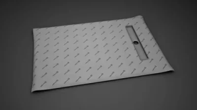 sistem de dus fara cadita cu rigola radaway radadrain pe marginea scurta 100 x 80 cm