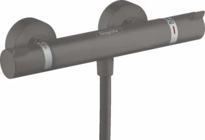 Baterie dus Hansgrohe Ecostat Comfort cu termostat, negru periat
