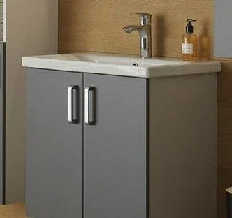 Set PROMO mobilier si lavoar Kolpasan Evelin gri 66x46xH65 cm