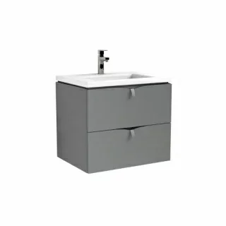 Baza de lavoar Oristo Siena suspendat 80x45xH55 cm gri mat