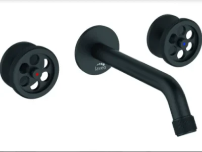 Baterie lavoar Casa Blanca Laveo Muro cu montaj incastrat negru-mat