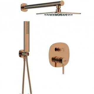 Coloana de dus cu baterie ingropata Casa Blanca Laveo POLLA, auriu rose