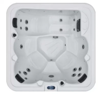 Minipiscina Glass Escape 19 alb 195x195x74 cm pentru 6 persoane