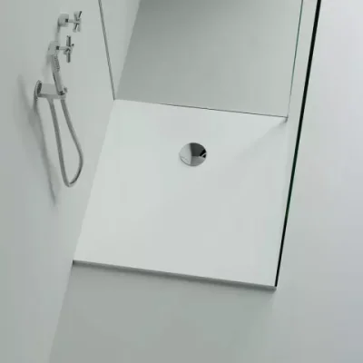 Cadita dus patrata Marmite Burgos alb 80x80 cm