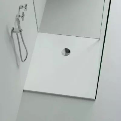 Cadita dus patrata Marmite Burgos alb 90x90 cm