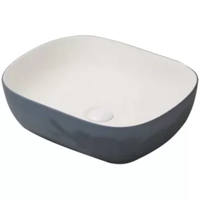 lavoar baie pe blat gri fluminia indus grey 49x40 cm