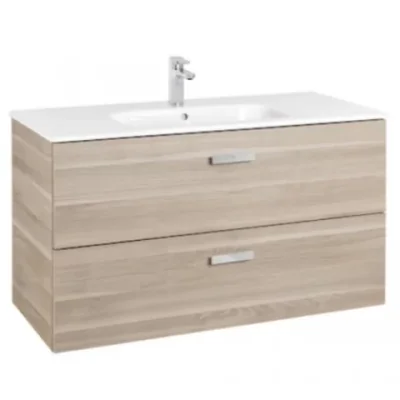 set mobilier baie roca victoria basic unik 100 cm maro deschis