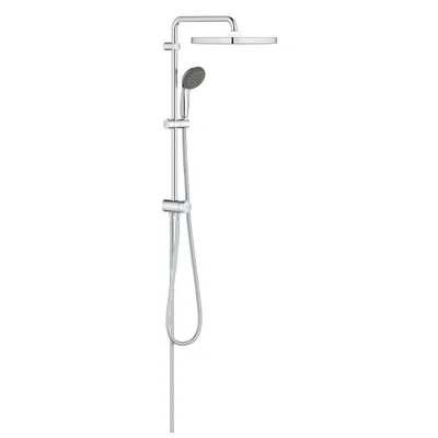 coloana dus grohe vitalio palarie patrata 25 cm para de mana crom montare pe perete fara baterie 26698000