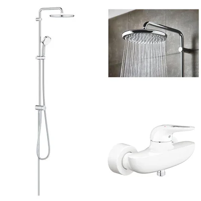 coloana dus grohe tempesta 250 baterie cabina dus grohe eurostyle alb maner decupat 33590ls3 26675000