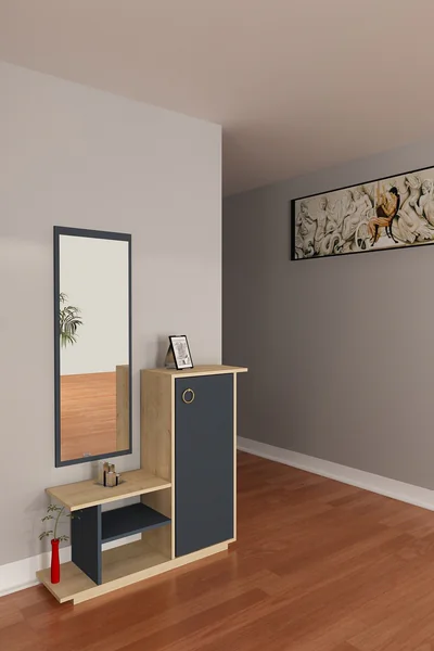 set pantofar cu polite si oglinda asia ametti 80 x 90 cm 25 x 55 cm oak antracit