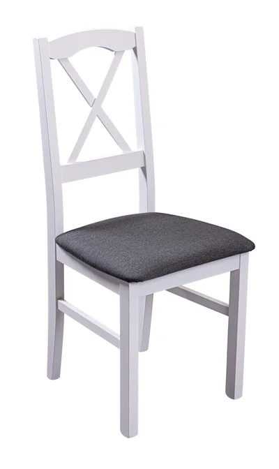 Set 2 scaune Zofia, Inter Link, 43x40x94 cm, lemn, alb/antracit