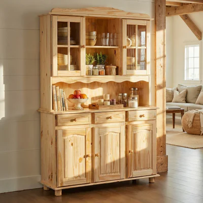 bufet toscana inter link 130x32 43x197 cm lemn natur