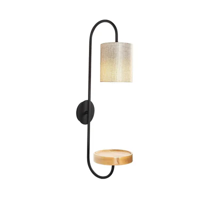 lampa de perete opviq servis 28x73 cm e27 100 w negru crem