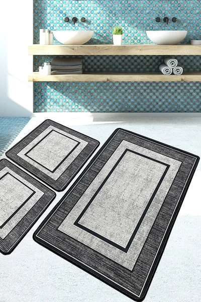 set covorase de baie l 039 essentiel maison patra poliester multicolor