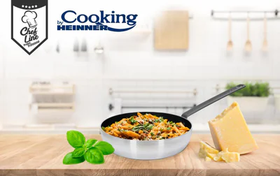 tigaie profesionala wok cooking by heinner 30x8 cm aluminiu presat