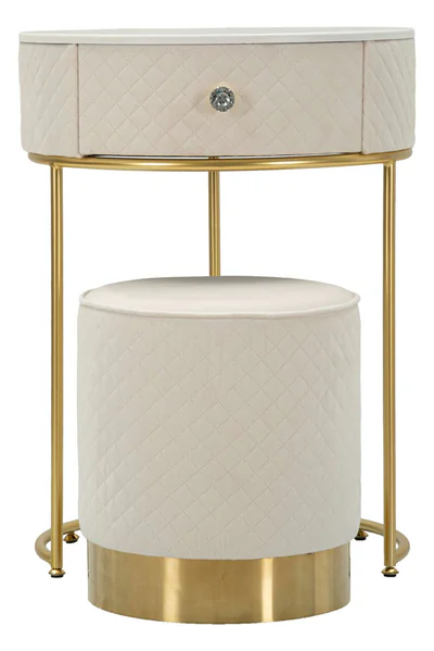 masa de toaleta cu taburet masuta dressing vellit mauro ferretti 52x70 cm lemn de pin mdf metal crem