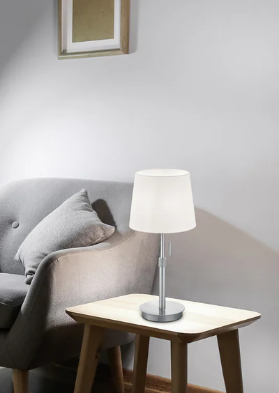 lampa de masa lyon trio 25 5x56 cm 60w 1x e27 metal nichel mat alb