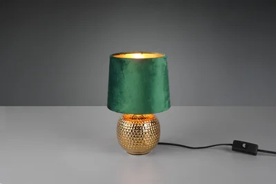 lampa de masa sophia rl 16x26 cm 40w 1x e14 ceramica auriu verde