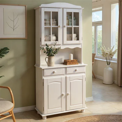 bufet valencia inter link 88x32 43x198 cm lemn alb