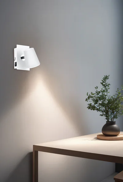 aplica de perete narcos trio 7 5x12 cm 6 5w 1x smd metal alb mat