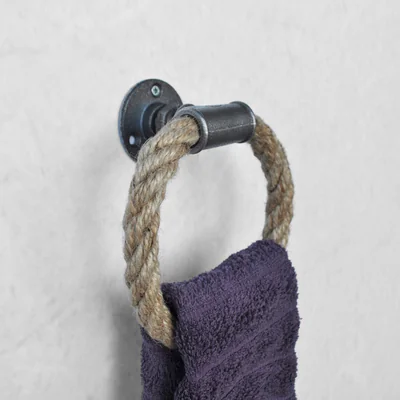 suport pentru prosop boruraf097 evila originals 20x10 cm bej negru