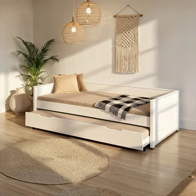 pat multifunctional pentru camera copilului 90x200 cm dream the future inter link lemn alb