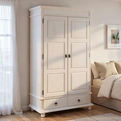 dulap danz 2 inter link 116x57x199 cm lemn alb