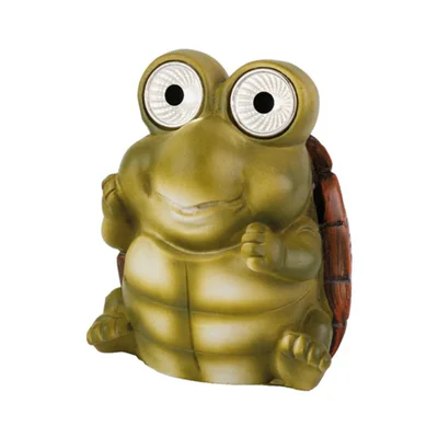 lampa solara de gradina turtle lumineo h12 cm kaki