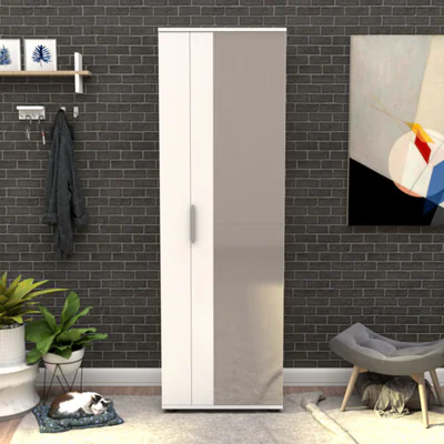 pantofar cu oglinda adore shc 629 bb 2 60 x 187 x 35 cm pal melaminat