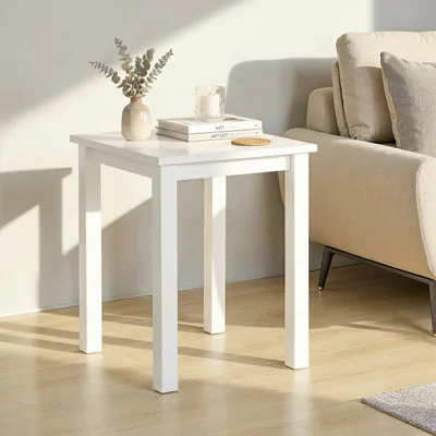 Masuta Asgar , Inter Link, 45x45x55 cm, lemn, alb