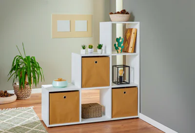 corp biblioteca cadore 6 inter link 104 4x33x106 9 cm lemn alb