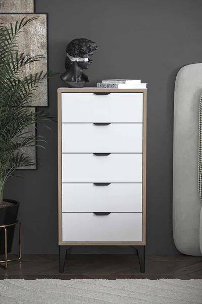 Dulap, Hanah Home, Arden, 50x105x40 cm, Alb