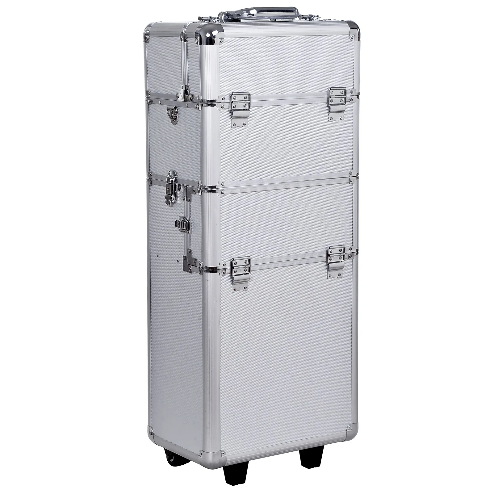 KKR46817e62790d38 Trolley Make up Artist profesional Beauty Case Machiaj din Aluminiu HOMCOM | Aosom Romania
