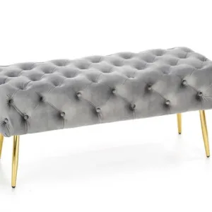Banca tapitata Athena – Gri/Gold