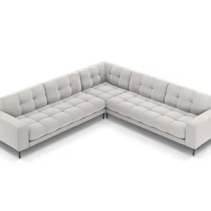 Coltar 6 locuri Bali velvet/picioare negre – L256 x l256 x h75