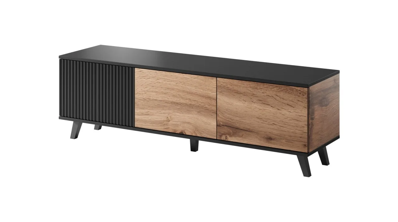 comoda-tv-random-rtv1-stejar-wotan-negru-l150-x-a40-x-h47-cm171380 Comoda TV Random RTV1 stejar wotan/negru - L150 x A40 x h47 cm - imagine 6