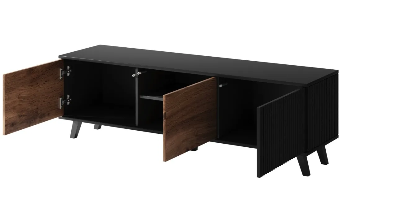 comoda-tv-random-rtv1-stejar-wotan-negru-l150-x-a40-x-h47-cm171381 Comoda TV Random RTV1 stejar wotan/negru - L150 x A40 x h47 cm - imagine 7